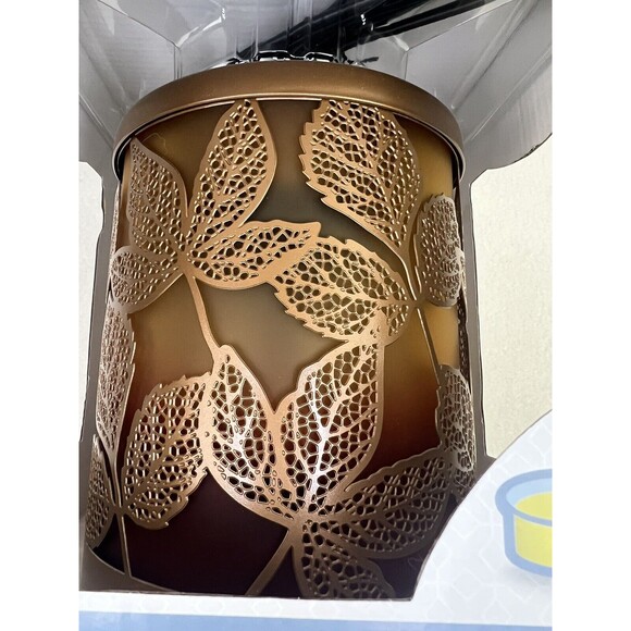 Yankee Candle Scenterpiece Amber Leaf  w/ LED and Timer Meltcup Warmer NIB - Picture 6 of 6